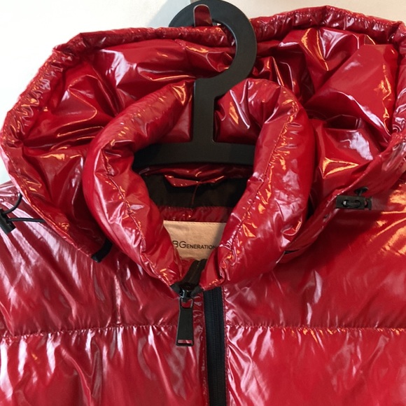 BCBGeneration Shiny Red Puffy Jacket Small - Picture 12 of 16